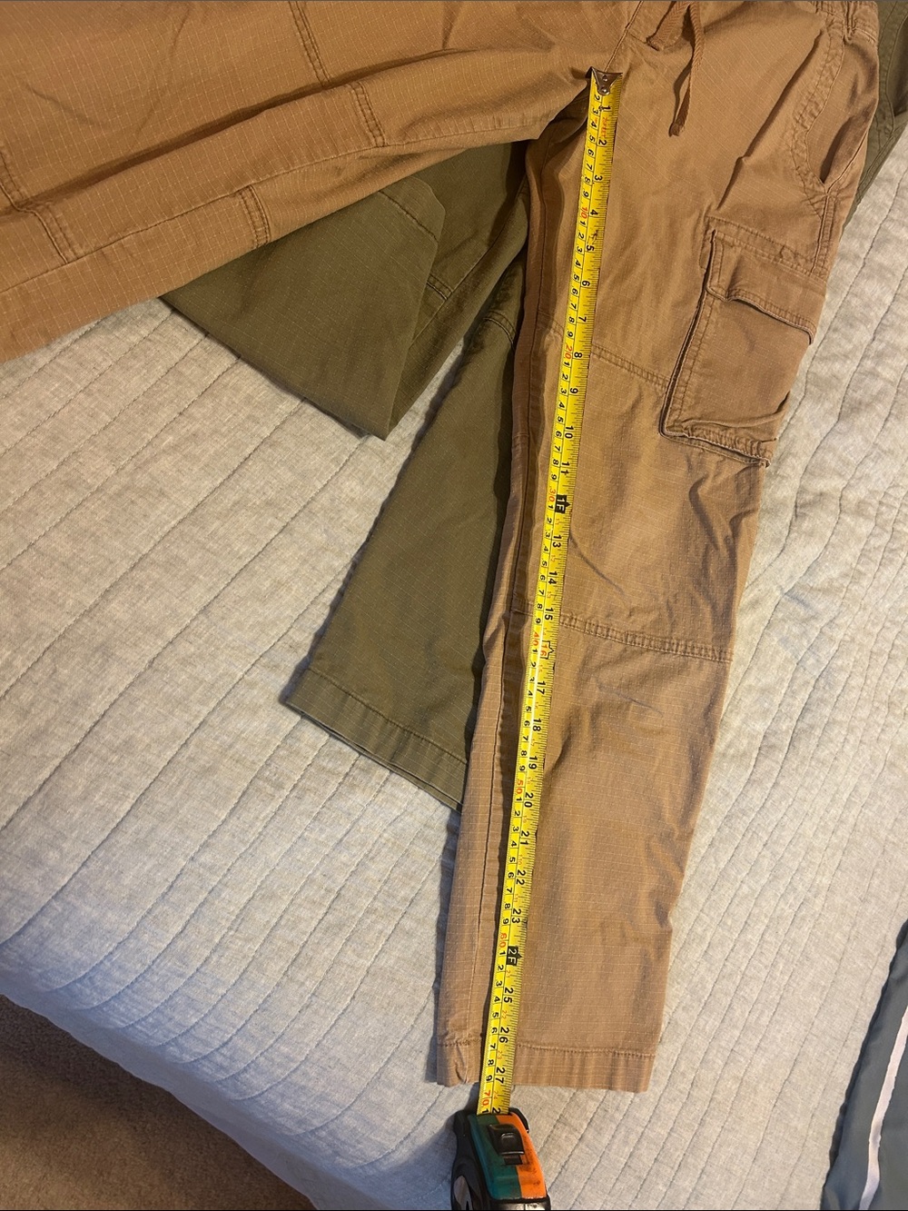 Men's Drawstring Ripstop Pants - Olive & Khaki - Picture 6 of 6